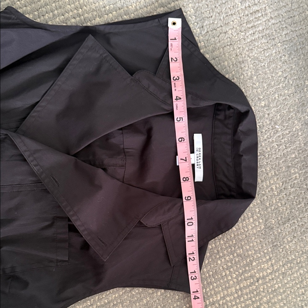 Sleeveless Derek Lam Black Button-Front A-Line Dress - Picture 3 of 7